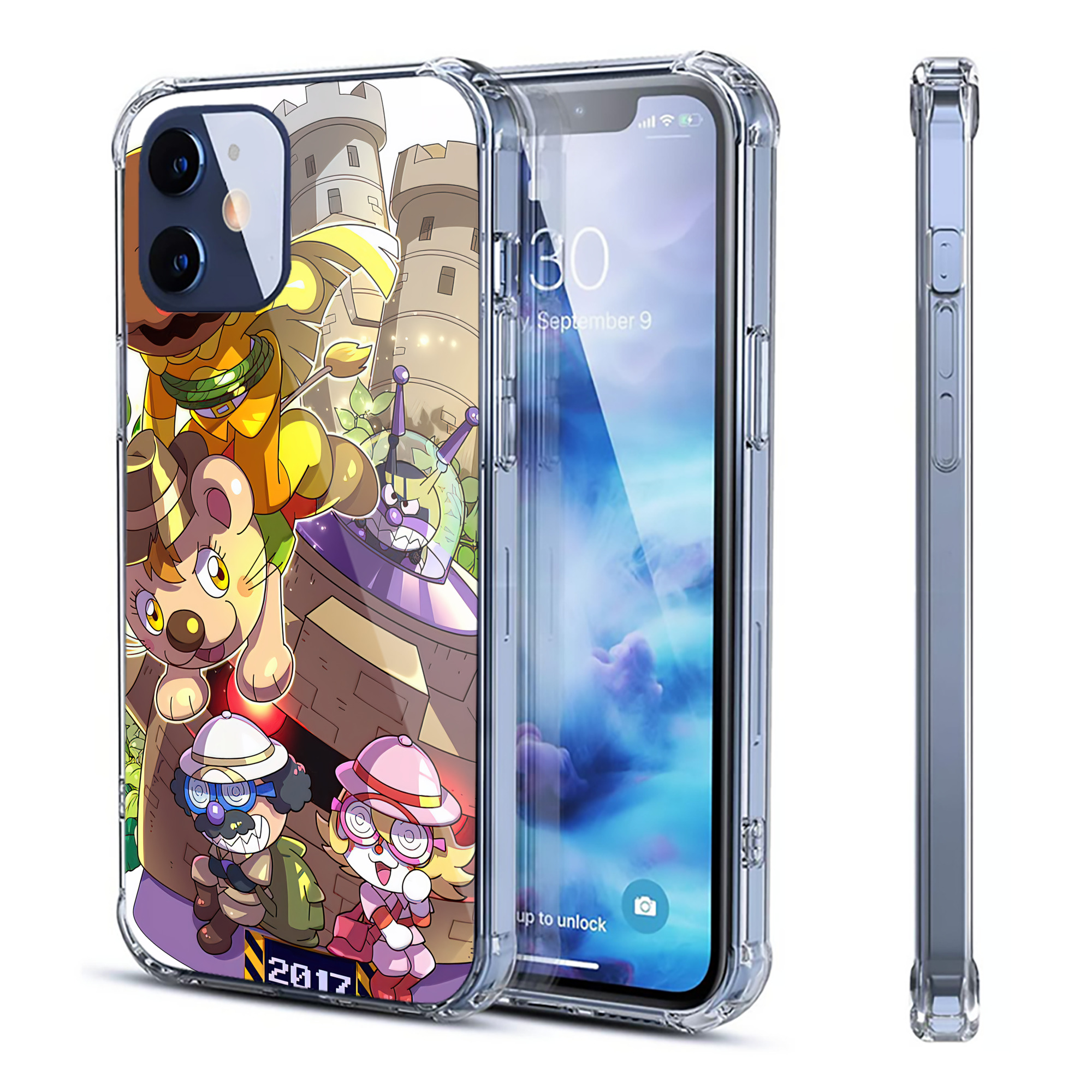 （画像用） アンパンマン Anpanman 【iPhone 12シリーズ対応】透明スマホケース（クリアソフトケース）